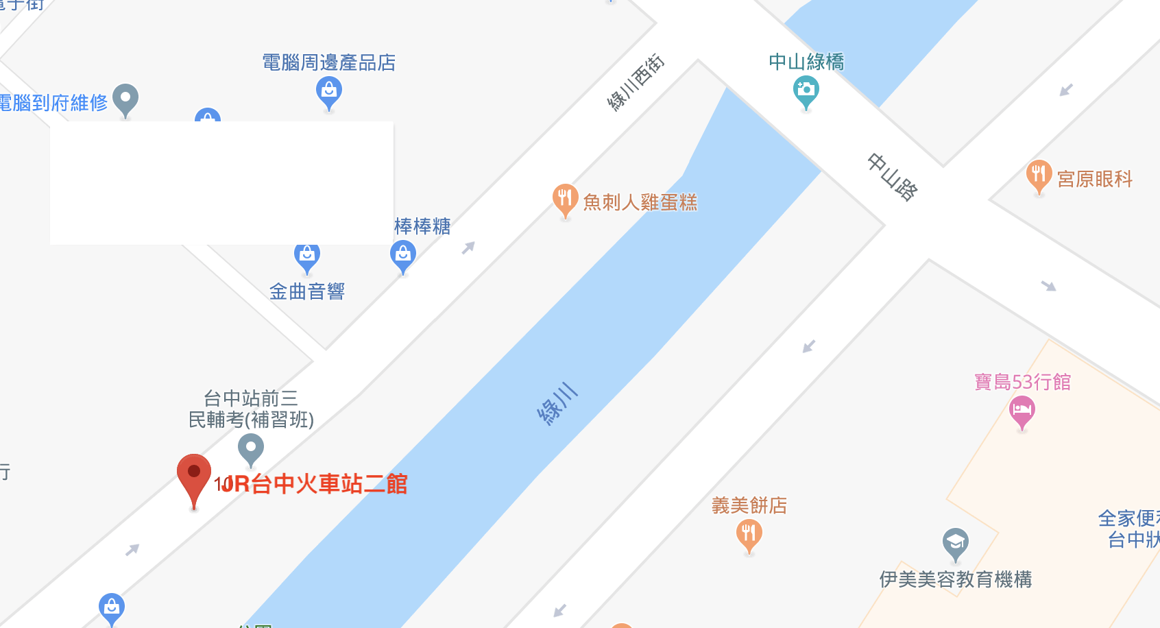 台中火車站85大樓教室租借/位置地圖