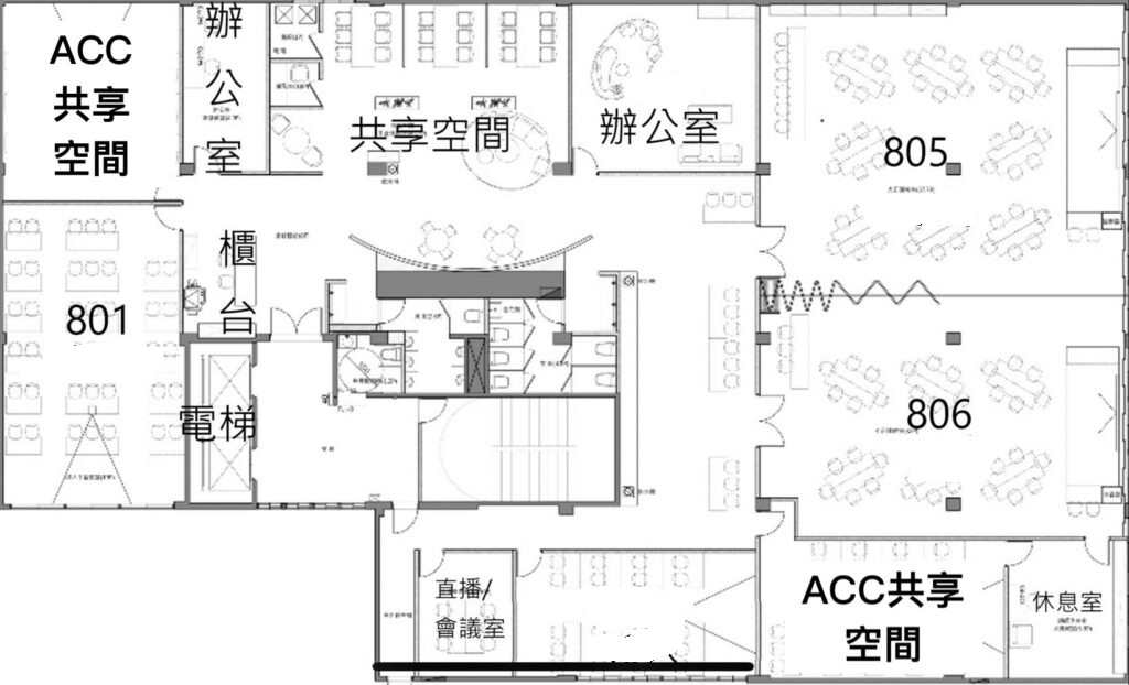 台北教室租借-台北火車站許昌場地租借-格局圖-scaled